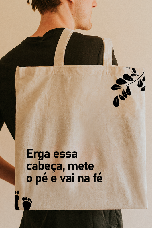 ECOBAG COM ZÍPER - ERGA ESSA CABEÇA